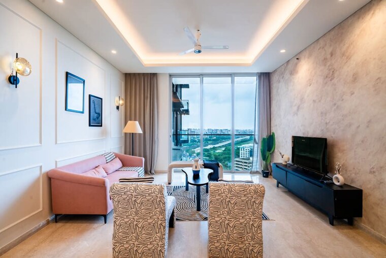 Living Room, forum-serendipity 3 Bedroom 1465 Sq.Ft. Apartment In Bandra Kurla Complex Mumbai 10602486