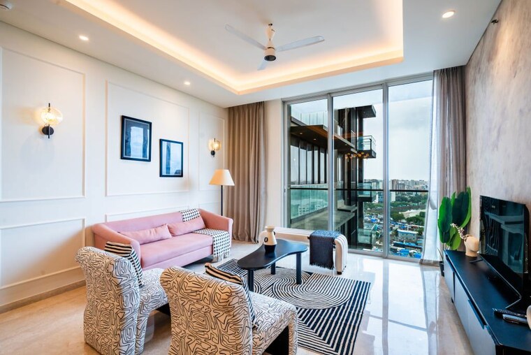 Living Room, forum-serendipity 3 Bedroom 1465 Sq.Ft. Apartment In Bandra Kurla Complex Mumbai 10602486