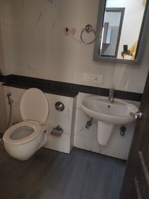 Bathroom in 2 BHK Apartment at K Raheja Heights, Malad East – for Rent