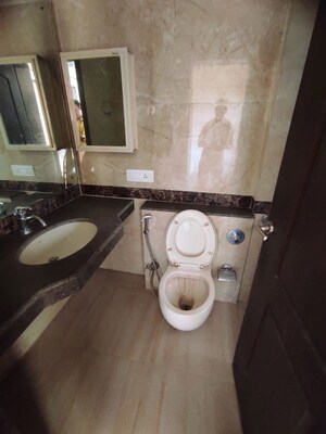 Bathroom in 2 BHK Apartment at K Raheja Heights, Malad East – for Rent