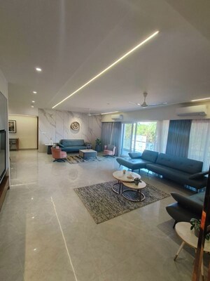 Living Room in 5 BHK Penthouse at Polaris by Swaran Raga, Sevasi – for Sale