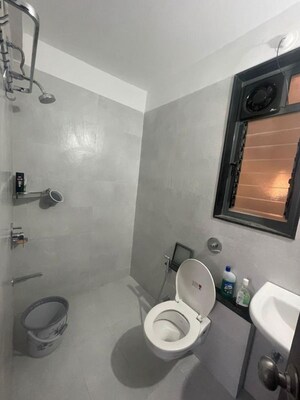 Bathroom in 2 BHK Apartment at Shapoorji Pallonji Sensorium, Hinjewadi – for Rent