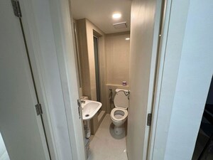 Bathroom in Studio Apartment at Hiranandani Solitaire Studio Apartment, Ghodbunder Road – for Rent