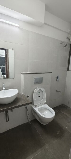 Bathroom in 2 BHK Apartment at Shapoorji Pallonji BKC 28, Bandra East – for Rent