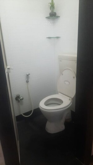 Bathroom in 1 BHK Apartment at Vasant Valley Complex, Malad East – for Rent