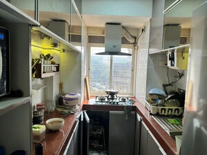 Kitchen in 2 BHK Apartment at Royal Palms Garden View, Goregaon East – for Rent