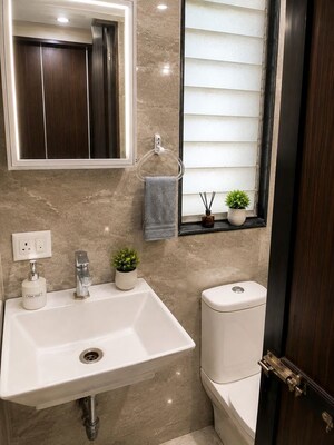Bathroom in 2 BHK Apartment at Happy Home Residency, Mira Road – for Sale