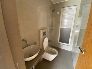 Bathroom in 2 BHK Apartment at Akshar Alvario, Seawoods – for Rent