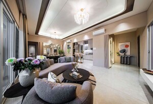Living Room in 4 BHK Apartment at Magarpatta City – for Sale