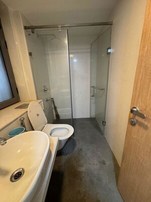 Bathroom in 3 BHK Apartment at Lodha New Cuffe Parade, Wadala – for Rent