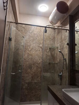 Bathroom in 2 BHK Apartment at L&T Crescent Bay T2, Parel – for Rent