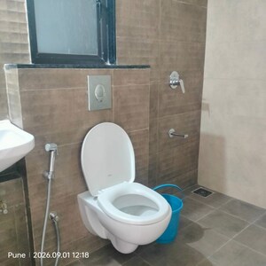 Bathroom in 3 BHK Apartment at Gagan Klara, Balewadi – for Rent