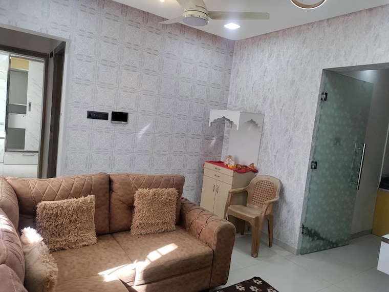 Living Room, unique-k-ville 2 Bedroom 740 Sq.Ft. Apartment In Ravet Pune 10648020