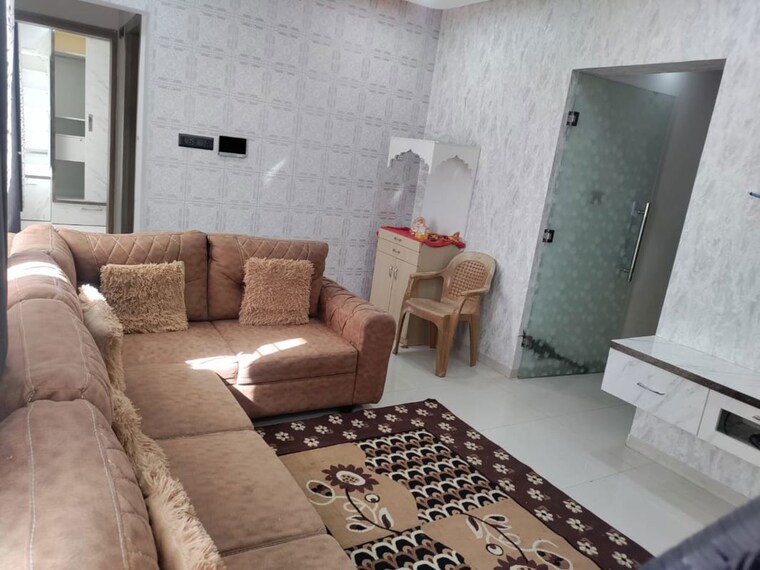 Living Room, unique-k-ville 2 Bedroom 740 Sq.Ft. Apartment In Ravet Pune 10648020