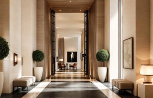 Building Lobby in 3 BHK Apartment at Runwal Malabar, Malabar Hill – for Sale