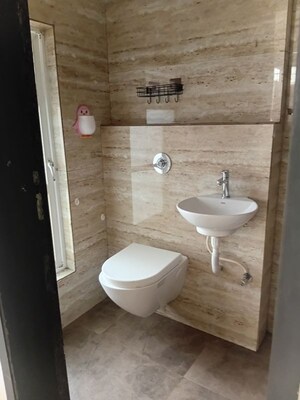 Bathroom in 1 BHK Apartment at Navgharkul CHS, Sector 48a Nerul – for Rent