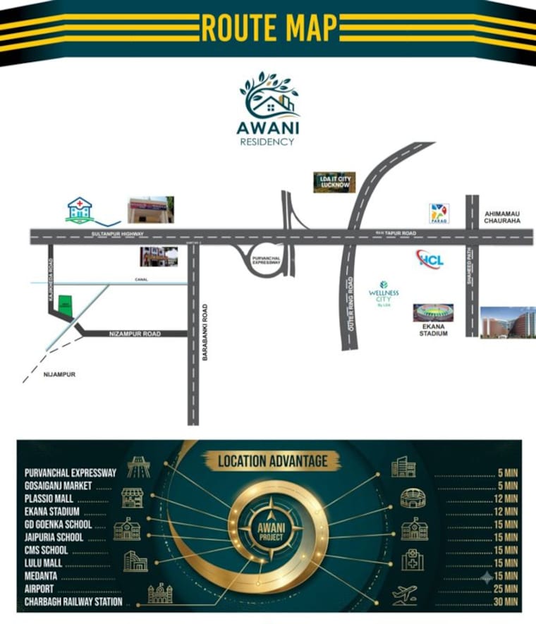 Map Location, gosainganj  900 Sq.Ft. Plot In Gosainganj Lucknow 10648133