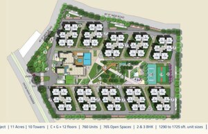 Master Plan in 2 BHK Apartment at Honer Vivantis, Gopanpally – for Sale