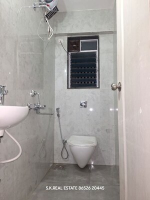Bathroom in 2 BHK Apartment at Serenity Heights, Malad West – for Rent