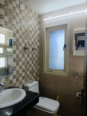 Bathroom in 3 BHK Apartment at AWHO 6A, Vrindavan Yojna – for Rent