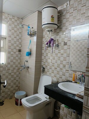 Bathroom in 3 BHK Apartment at AWHO 6A, Vrindavan Yojna – for Rent