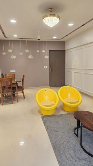 Living Room in 2.5 BHK Apartment at Jangid Galaxy, Ghodbunder Road – for Rent