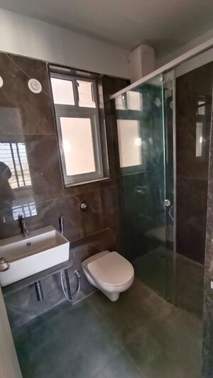 Bathroom in 3 BHK Apartment at Sukhwani Kingsley, Thergaon – for Rent