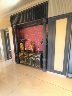 Living Room in 4 BHK Apartment at Courtyard Trilogy, Sevasi – for Sale