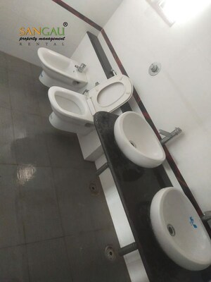 Bathroom in 3 BHK Apartment at Gulmohar Nest, Marathahalli – for Rent