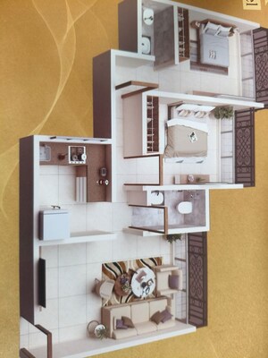 Floor Plan in 1 BHK Apartment at Happy Home Sarvoday Datt, Kalyan West – for Sale