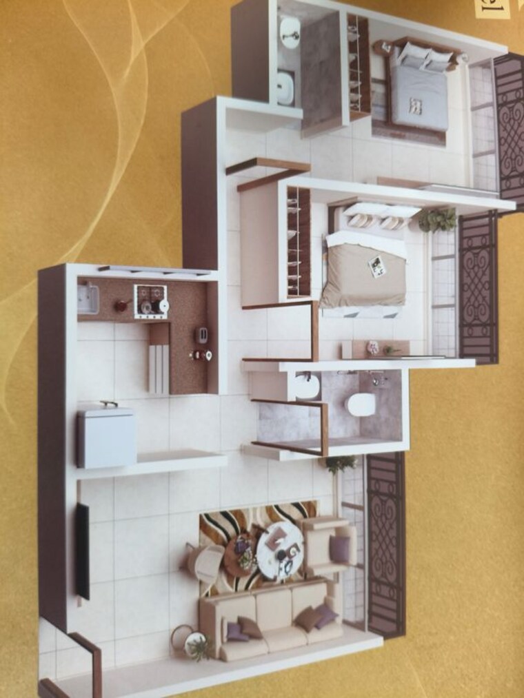 Floor Plan, happy-home-sarvoday-datt 1 Bedroom 453 Sq.Ft. Apartment In Kalyan West Thane 10648543