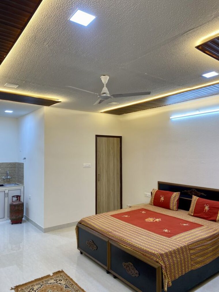 Bedroom, sector 45 1 RK 380 Sq.Ft. Builder Floor In Sector 45 Gurgaon 10648589