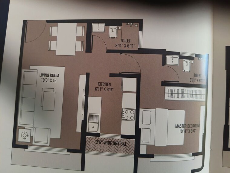 Floor Plan, mehta-altura-1978 2 Bedroom 670 Sq.Ft. Apartment In Kalyan West Thane 10646099