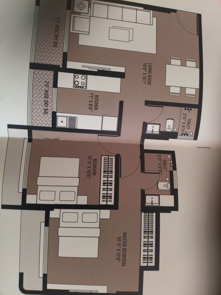 Floor Plan, mehta-altura-1978 2 Bedroom 670 Sq.Ft. Apartment In Kalyan West Thane 10646099
