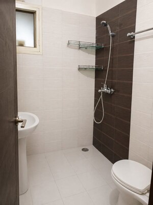 Bathroom in 2 BHK Apartment at Highland Park Chandigarh, Bhabat – for Rent