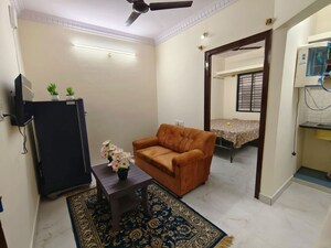 Living Room in 1 BHK Apartment at Btm Layout 1 – for Rent
