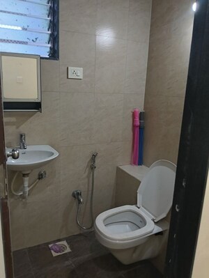 Bathroom in 2.5 BHK Apartment at Shree Krishna Paradise, Kharghar – for Rent