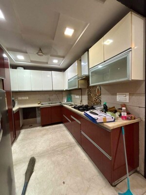Kitchen in 3 BHK Builder Floor at Shivalik Colony – for Rent