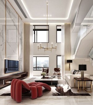 Living Room in 3 BHK Apartment at Nehru Nagar – for Sale