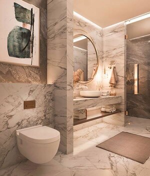 Bathroom in 2 BHK Apartment at The V Mansion, Prabhadevi – for Sale