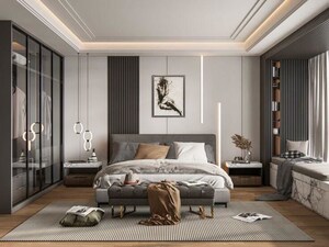 Bedroom in 2 BHK Apartment at The V Mansion, Prabhadevi – for Sale