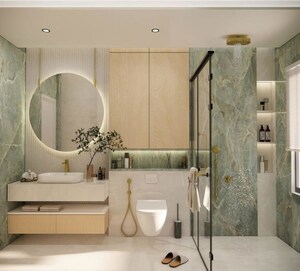 Bathroom in 2 BHK Apartment at Mighty Siddhi Darshan, Dadar West – for Sale
