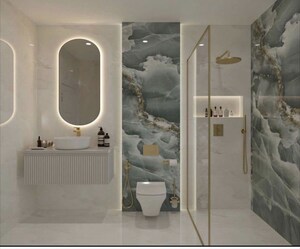 Bathroom in 2 BHK Apartment at Mighty Siddhi Darshan, Dadar West – for Sale