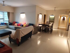 Living Room in 4 BHK Apartment at Water Front Apartment, Kalyani Nagar – for Rent