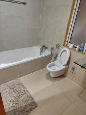 Bathroom in 4 BHK Apartment at Water Front Apartment, Kalyani Nagar – for Rent