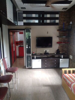 Living Room in 1 BHK Apartment at Krypton Tower, Prabhadevi – for Rent