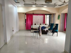 Living Room in 3 BHK Apartment at Suansh Society, Nerul Sector 21 – for Rent