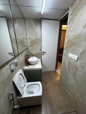 Bathroom in 1 BHK Apartment at Hiranandani Regent Hill, Powai – for Rent