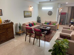 Living Room in 4 BHK Apartment at Emaar Palm Terraces Select, Sector 66 – for Rent
