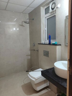 Bathroom in 3 BHK Apartment at Omaxe R2, Gomti Nagar – for Rent